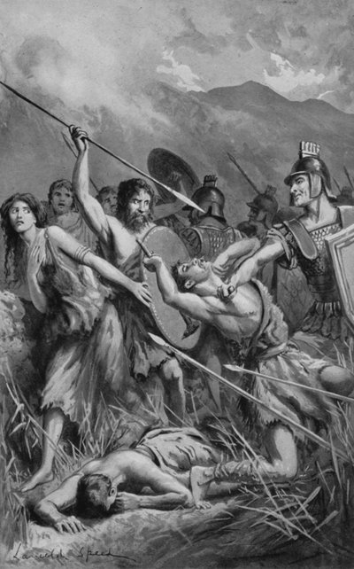 モナのイギリス人に対するローマの攻撃 作： Lancelot Speed